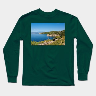 Potovosce Coast in Krk, Croatia Long Sleeve T-Shirt